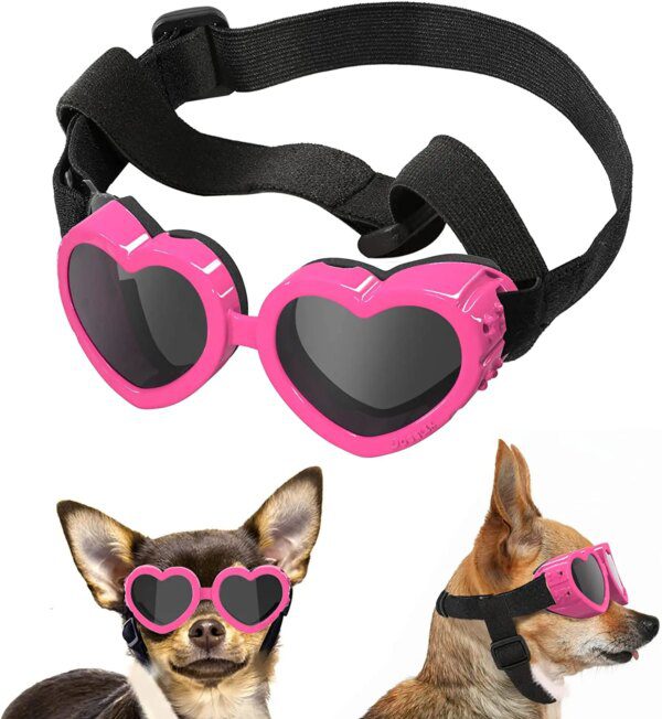 Lunettes de Soleil Anti-Buée pour Petit Chien – Protection UV & Style Cœur