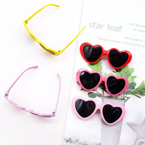 Lunettes Cœur & Pinces à Cheveux pour Animaux – Lot de 10 Pièces