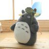 Peluche de Totoro de 30cm, Kawaii, animaux en peluche, poupées de dessin animé, chats avec feuille de Lotus ou dents