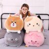 Coussin en peluche Animal doux, dessin animé, chien gras, chat, Totoro, pingouin, cochon en peluche