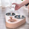 Gamelle chien Bol d'alimentation automatique en acier inoxydable