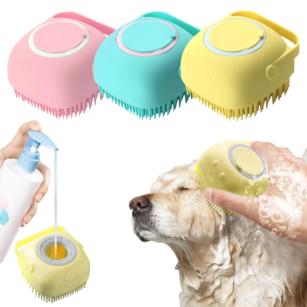 Brosse bain silicone chien massage toilettage 2027