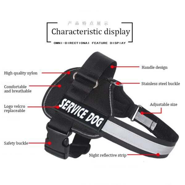 harnais pour chien réfléchissant en Nylon🐕‍🦺