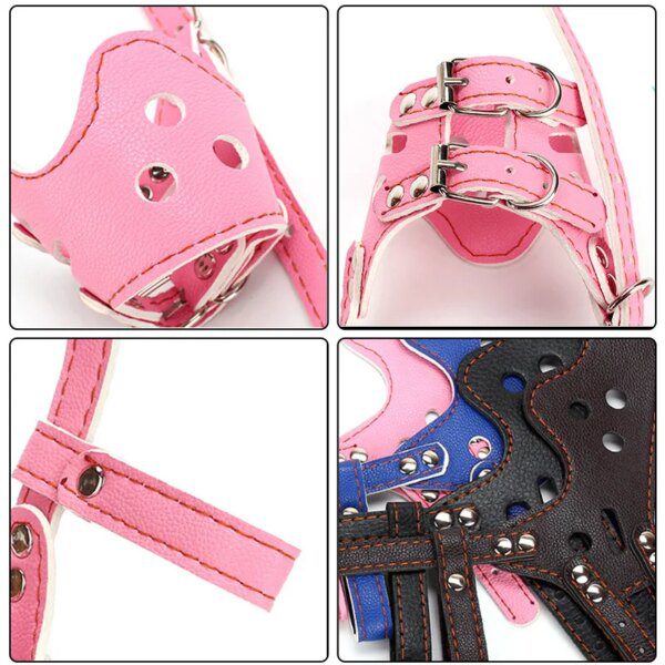 Muselière en cuir PU élégante et protectrice