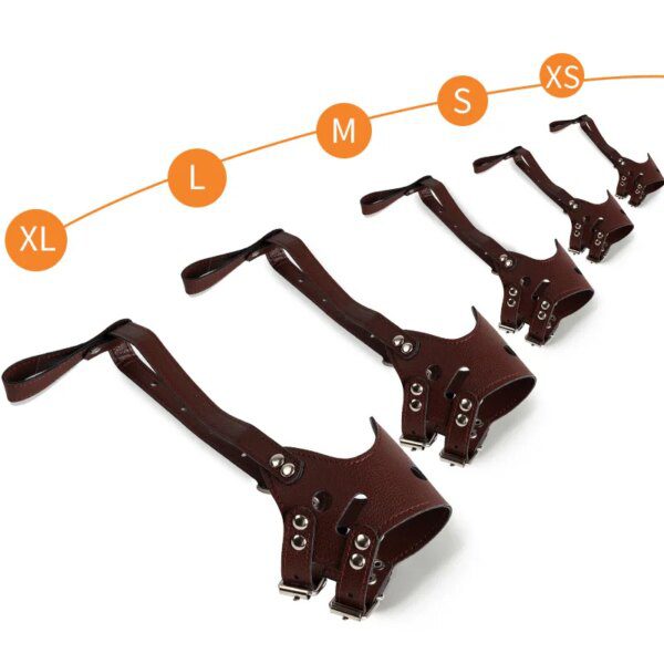 Muselière en cuir PU élégante et protectrice