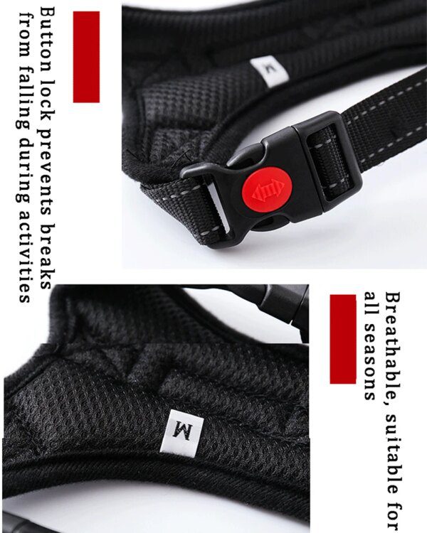 Harnais Anti-Traction Réfléchissant en Nylon pour Chien