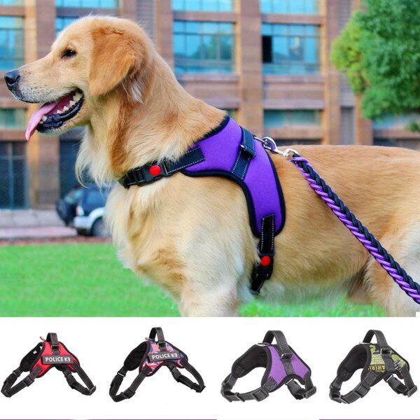 Harnais Anti-Traction Réfléchissant en Nylon pour Chien