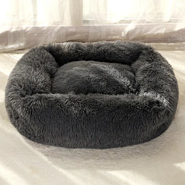 Couchage apaisant pour chiens & chats – Lit carré en peluche douce 🐱🛏🐶