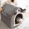 Coussin Niche pour Chat & Chien — Petit Lit Fermé