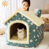 Niche chaude fermée pour chat & petit chien – Grotte douce
