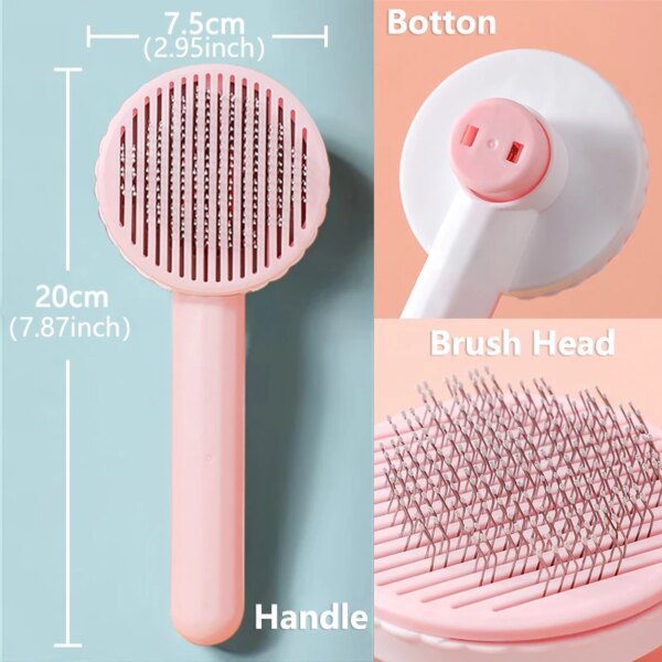 Brosse Anti-Poil & Démêlante Patte Canine® – Poils Longs 🪒 🐶