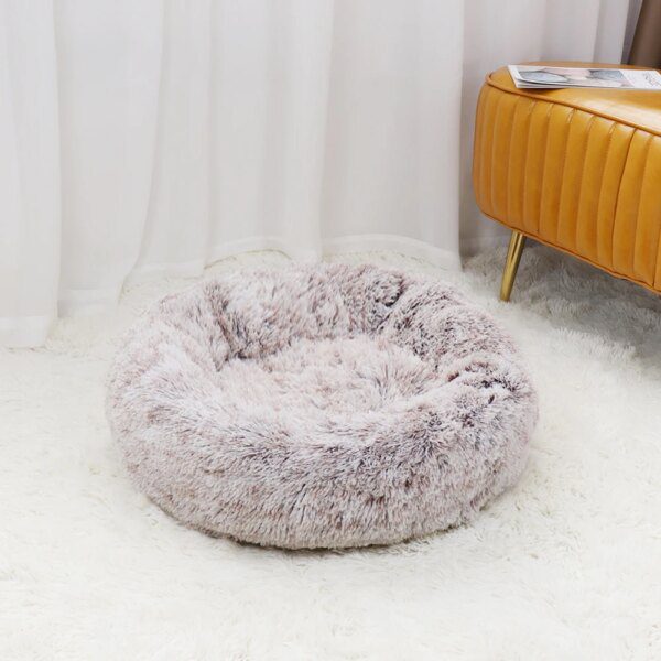 Lit rond en peluche pour chat & chien – Coussin protecteur déhoussable