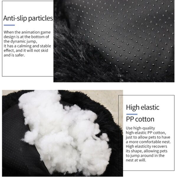 Lit rond en peluche pour chat & chien – Coussin protecteur déhoussable