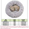 Lit rond en peluche pour chat & chien – Coussin protecteur déhoussable