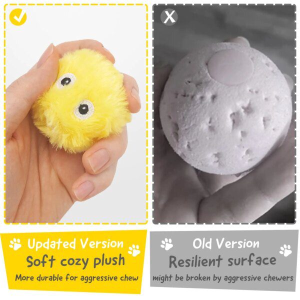 Balle Interactive en Peluche pour Chat – Sons Réalistes 🧶