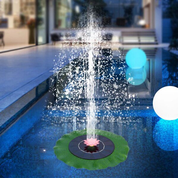 Fontaine flottante solaire pour jardin