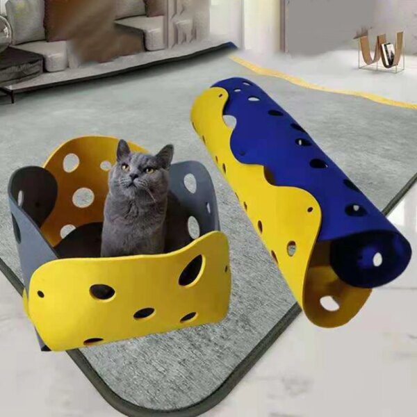 Tunel-Cat™ – Jouet Interactif 4-en-1 pour Chat | Tunnel