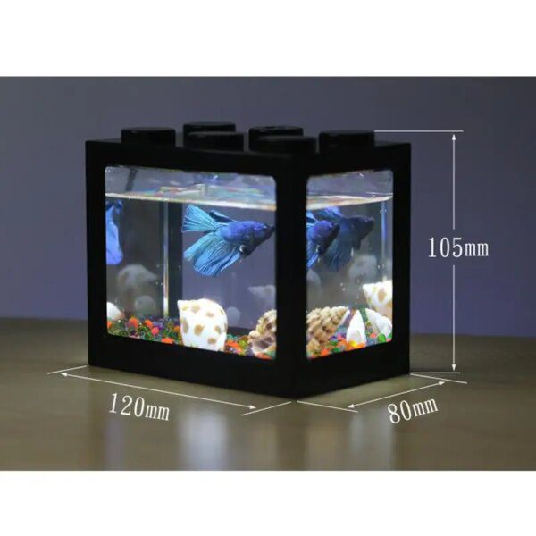 Mini Aquarium Betta USB avec lumière LED 🐟