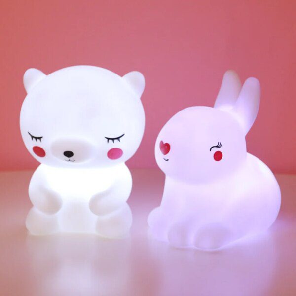 veilleuse licorne en forme de dessin animé