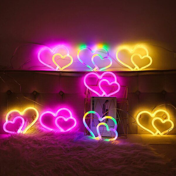 luminaire décoratif pour saint-valentin ou noël