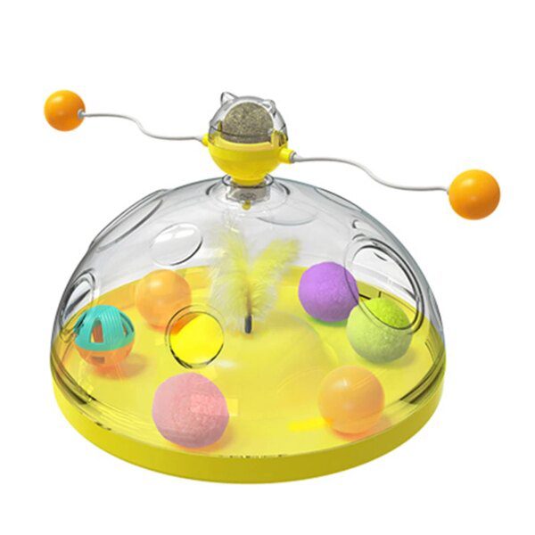 Moulin à Vent Interactif pour Chat – Boule Lumineuse