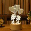veilleuse saint valentin Led USB 3D en acrylique