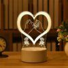 Veilleuse Saint Valentin LED 3D acrylique