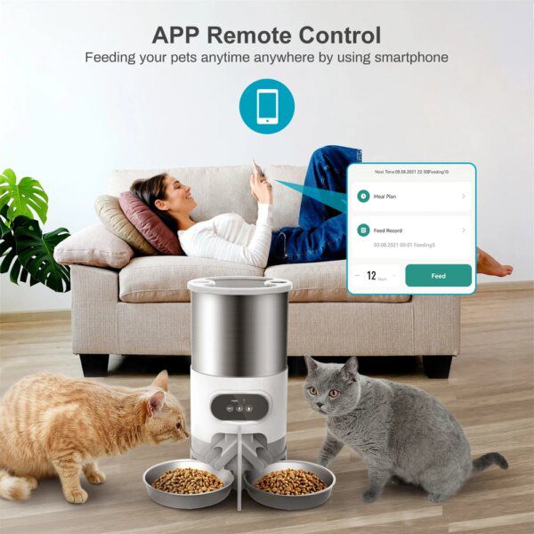 Distributeur automatique de croquettes intelligent pour chien & chat 🐶🍼🐱
