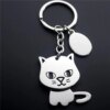 Porte-clés créatif avec tête secouée à 360 degrés pour chien et chat