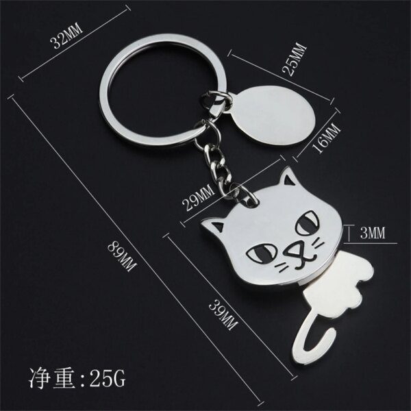 Porte-clés créatif avec tête secouée à 360 degrés pour chien et chat