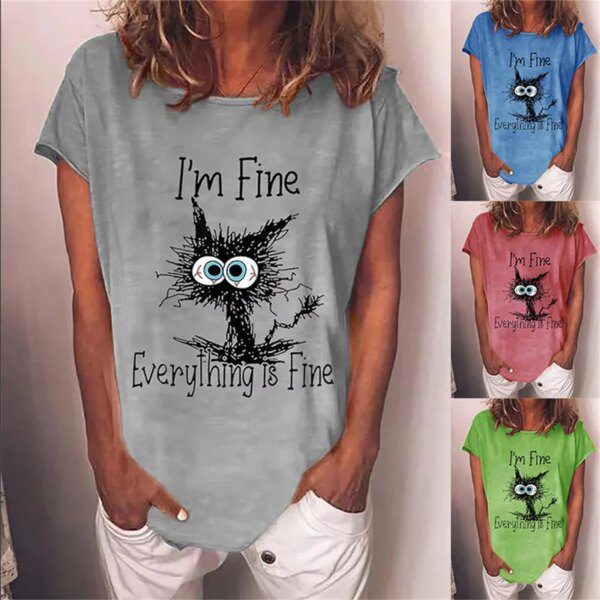 T-Shirt à manches courtes et col rond pour femmes