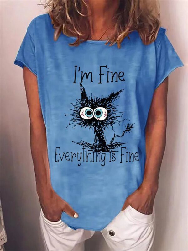 T-Shirt à manches courtes et col rond pour femmes