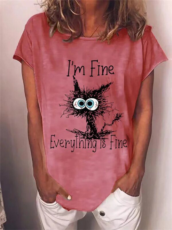 T-Shirt à manches courtes et col rond pour femmes