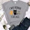 T shirt pour femmes 3 chats imprimé