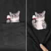chat doigt d honneur pour hommes et femmes t shirt