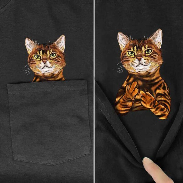 chat doigt d honneur pour hommes et femmes t shirt