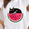 t shirt chat femme, vêtement estival à la mode