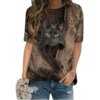 t shirt chat femme surdimensionnés