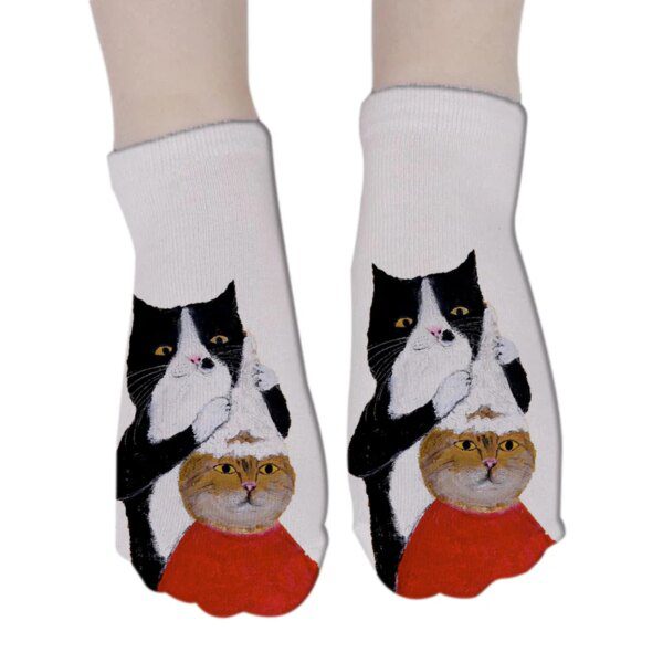 chaussette chat courtes unisexes