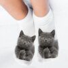 chaussette chat courtes unisexes