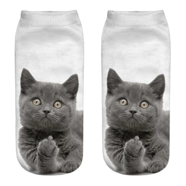 chaussette chat courtes unisexes