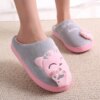 chaussons chat femme chaussure maison hiver antidérapantes en fourrure pour femmes