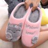 chaussons chat femme chaussure maison hiver antidérapantes en fourrure pour femmes