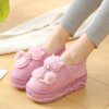 chaussons chat en strass à plateforme épaisse pour femmes
