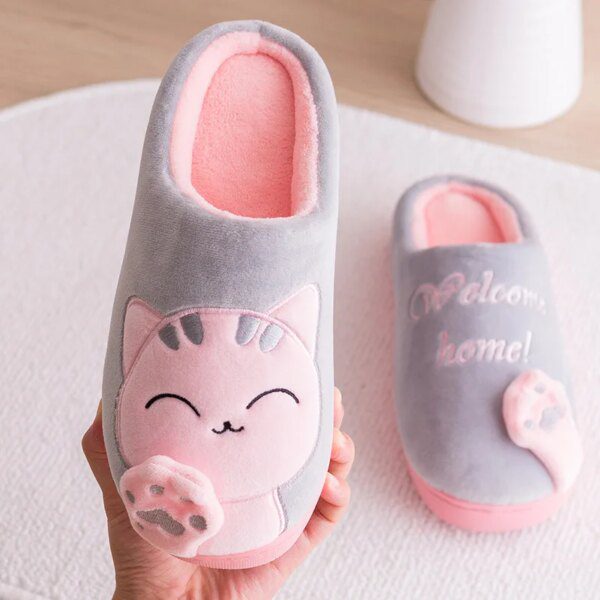 chaussons chat de maison pour femmes et Couples