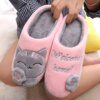 chaussons chat d'intérieur antidérapantes pour femmes