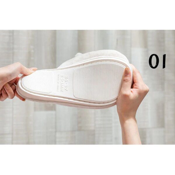 chaussons chat d'hiver en fourrure