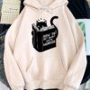 Sweat à capuche petit chat noir et couteau sweat avec sweats à capuche femmes