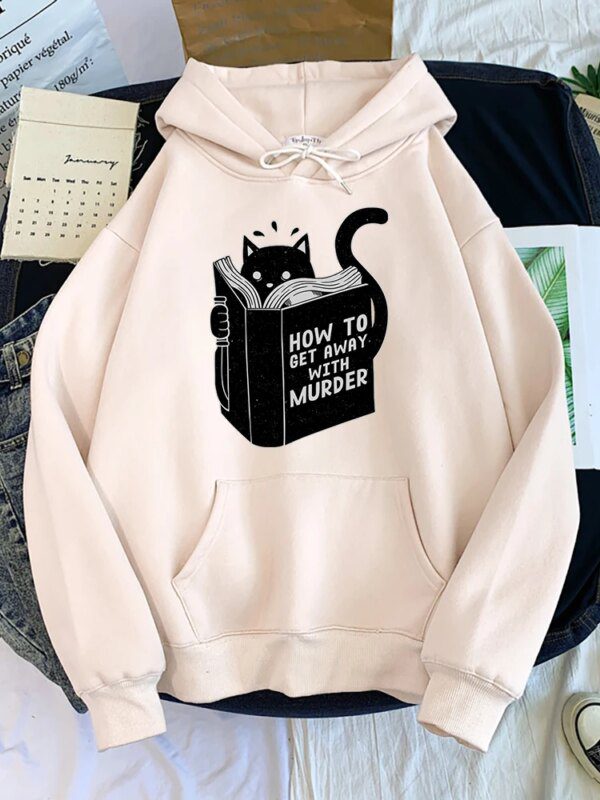 Sweat à capuche petit chat noir et couteau sweat avec sweats à capuche femmes