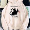 Sweat à capuche petit chat noir et couteau sweat avec sweats à capuche femmes